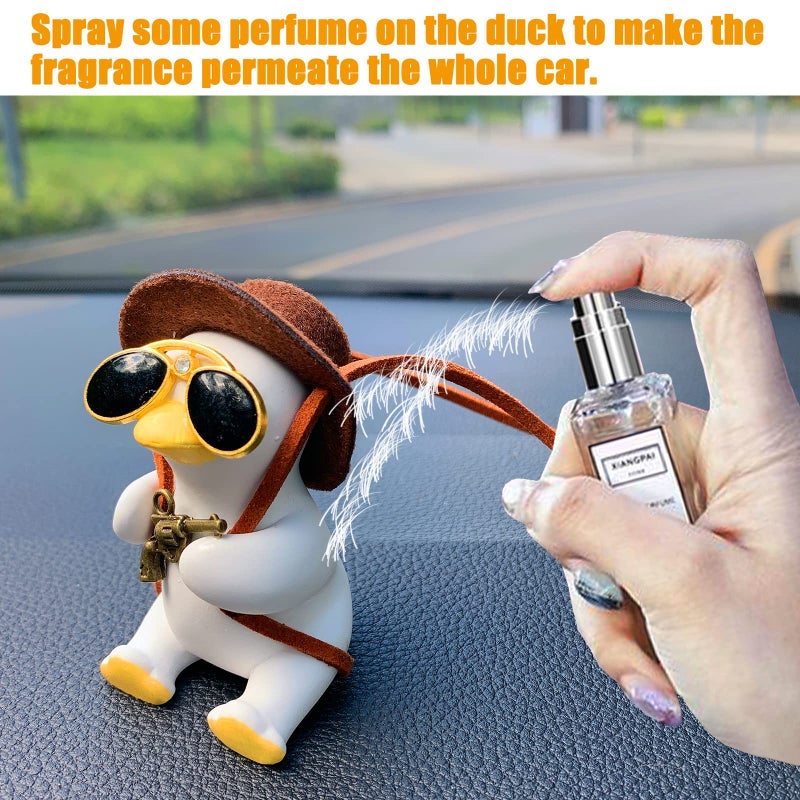 Motaney Cute Car Accessories  Swinging Duck Car Hanging Ornament  Rear View Mirror Accessories  Automotive Interior Decorations  Ideal Small Gifts for Women/Men/Kids - Image 5